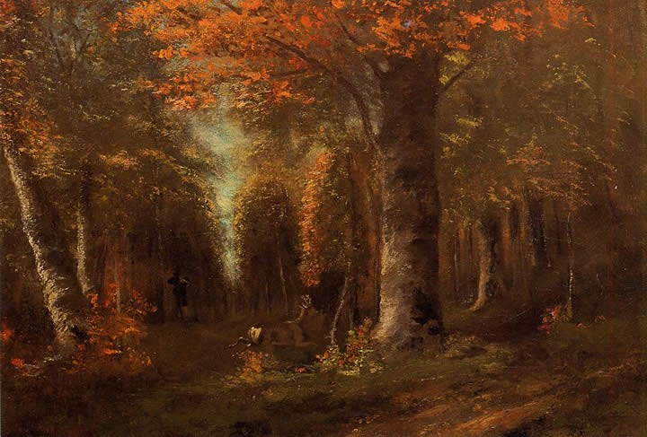 Gustave Courbet The Forest in Autumn